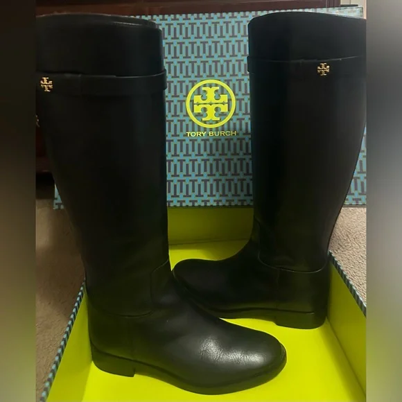 Tory Burch Black Knee-High Boots - Picture 8 of 10